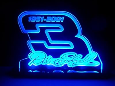 Dale Earnhardt Sr 3 Signature Nascar LED Lamp Night Light Signs
