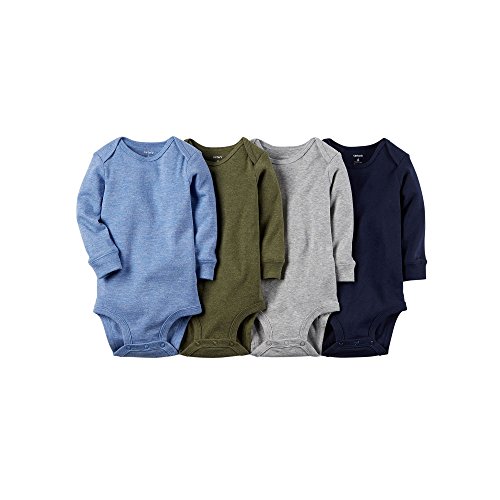 Carter's Baby Boys' 4 Pack Heather Bodysuits (Baby) - Assorted - 3M
