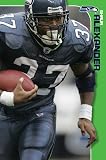 Seattle Seahawks (Shaun Alexander, Running with Ball) Sports Poster Print - 24x36
