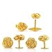 Bling Jewelry Classic Gold Vermeil Single Woven Love Knot Cufflinks and Studs Set