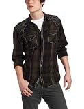 Roar Men's Results Button Down Shirt, Brown, X-Large