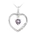Sterling Silver Dangling Amethyst & Diamond Accent Mom