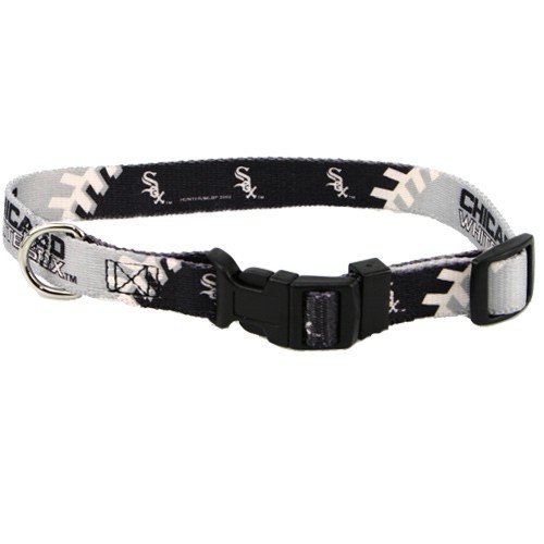 Chicago White Sox Adjustable Pet Dog Collar (Medium)