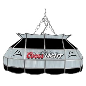 Coors Light 28 inch Stained Glass Pool Table Lamp