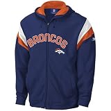 Denver Broncos Strong Side Full Zip Hoodie Hooded Sweatshirt