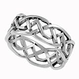 Sterling Silver Celtic Woven Band Ring