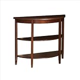 Powell Shelburne Cherry Demilune Console Table with 2 Shelves