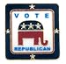 Vote Republican Square Lapel Pin