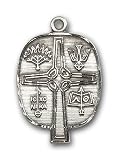 Sterling Silver Presbyterian Pendant with Sterling Silver Lite Curb Chain 18 inch
