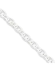 6.25mm, Sterling Silver, Fancy Rolo Chain, 30 inch