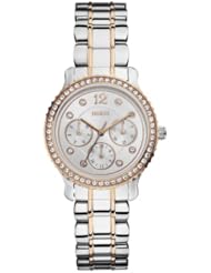 GUESS Womens U0305L3 Multi-Function Two Tone Watch in Silver & Rose Gold-Tones
