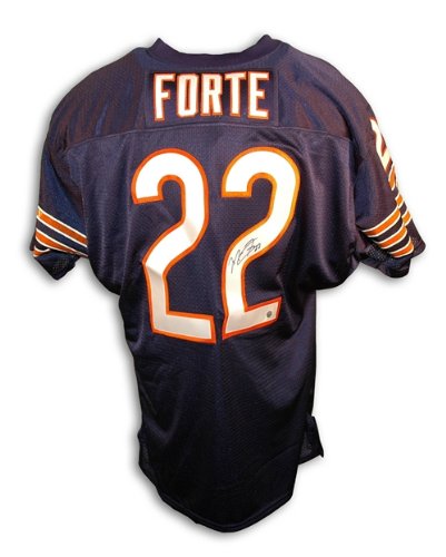 Matt Forte Autographed/Hand Signed Throwback Jersey