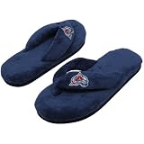 NHL Colorado Avalanche Ladies Navy Blue Pillow Plush Thong Slippers (5/6)