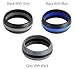 ThunderFit Silicone Wedding Band / Engagement Ring - 3 Rings Pack - 8.7mm Wide (2mm Thick) - Middle Line (8)