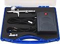 Airbrush Cake Decorating System Precision Dual-Action Gravity Feed Airbrush Set with Mini Air Compressor Plus 4 Americolor AmeriMist Airbrush Food Colors