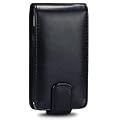 Negra Funda de Cuero para Samsung S5660 Galaxy Gio - Flip Case Cover + 2 Protectores de Pantalla