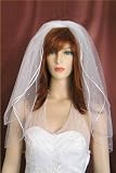 2T Diamond (Off) White Fingertip Rhinestone Rattail Bridal Veil