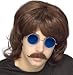 Mens Costume Wigs 60s 70s Style Retro Hippie Groovy Funky Mod Long Brown Hippy Shag Party Wig