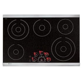 LG : LCE3081ST 30in Smoothtop Electric Cooktop 5 Steady Heat Elements Stainless Steel