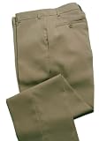 Haband Wrinkle Resistant Dress Pants, Flat Front Slacks For Men