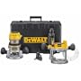 DEWALT DW618PKV 2-1/4 HP Electronic Variable Speed Fixed Base / Plunge Router Combo Kit