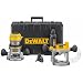DEWALT DW618PKV 2-1/4 HP Electronic Variable Speed Fixed Base / Plunge Router Combo Kit
