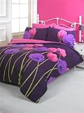 Tulip Plum Pink Single Bed Size Duvet Cover Quilt Set