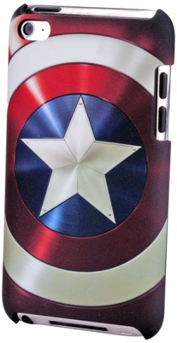 Performance Designed Products IP-1383 Marvel Captain America Shield Clip Case for iPod Touch 4 - 1 Pack - Retail Packaging - Assorted
