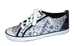 Coach Barrett Signature 12CM Poppy Graffiti Heart Sneaker Shoes Black/Grey 6.5