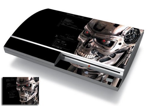 Bundle Monster Vinyl Skins For Sony Playstation PS3 Game Console - Cover Faceplate Protector Sticker Art Decal Accessory - Terminator