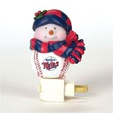 Minnesota Twins MLB Home Run Snowman Night Light (5)