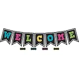 Teacher Created Resources Chalkboard Brights Welcome Pennant Bulletin Board (5614)