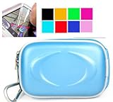 IMAGE OF New Kroo Slim Camera Case for Canon Powershot SD40 SD1000 SD500 and others+ Screen Protector Kit + Cloth (Eva Light Blue)