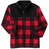 クレイジーエイト Crazy 8/ バッファローチェックマイクロフリースプルオーバー キャビン レッド トップス長袖Tシャツ M【並行輸入】