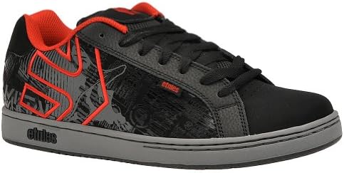 etnies Men's Metal Mulisha Fader Skate Shoe - 9 M - Black-Grey-Red