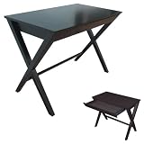 TEX – Solid Wood Medium Office Desk with Drawer – Black TEX – Solid Wood Medium Office Desk with Drawer – Black