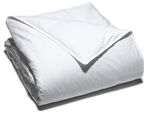 Pike Street 330-Thread Count Swiss Dot Cotton White Goose Down Comforter
