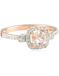 10k Rose Gold Morganite and Diamond Ring (1/5 cttw, G-H Color, I1-I2 Clarity)