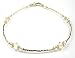 Crystal Diamond April 14kt Gold Filled Adjustable Birthstone Beaded Anklets.