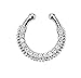 PIERCE ME Single Line Paved Non-Piercing Septum Hanger Clear Gem 510SC