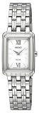 41fGQAkUZyL. SL160  Seiko Womens SUP009 Solar Silver Square Dial Watch