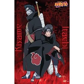 Naruto (Kisame & Itachi) White Wood-Mounted TV Poster Print - 24