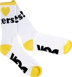 DGK Haters #4 Socks White/Yellow - Single Pair