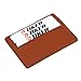 DKER Handmade Genuine Leather Unisex Slim Super Thin Card Holder With ID Card Window - Brown