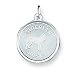 Sterling Silver Siberian Husky Disc Charm with 20 inch Sterling Silver Chain