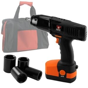 Neiko Heavy Duty Cordless 24-Volt 1 2-Inch Dr Impact Wrench - 350 ft-lbs - Monster Torque by Neiko
