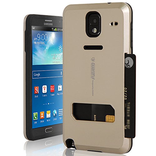 Galaxy note edge case,[gold] guardful [shockproof] credit card ca…