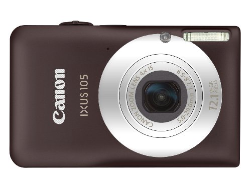 Canon IXUS 105 Digitalkamera (12 Megapixel, 4-fach opt. Zoom, 6.9 cm (2.7 Zoll) Display, bildstabilisiert) braun