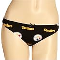 Reebok Pittsburgh Steelers Ladies Black Logo Thong Underwear