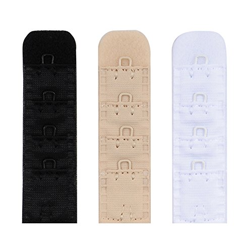 Closecret Women's Nylon Bra Extender,Pack of 3pcs,Multi-size Optional
